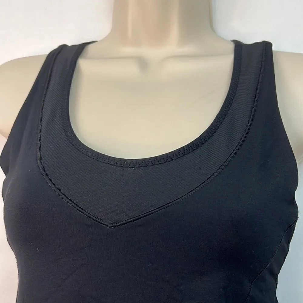 Lululemon Black racerback performance tank top EUC size 6